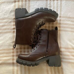 Brown Combat Boots